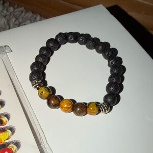 Black and Brown Chakra Beaded Bracelet